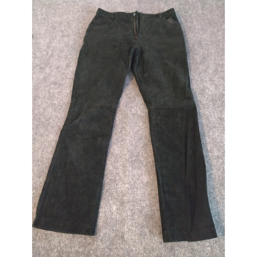 R4R Rave 4 Real Pants Women's Juniors Size 7 Real Leather Black Flared